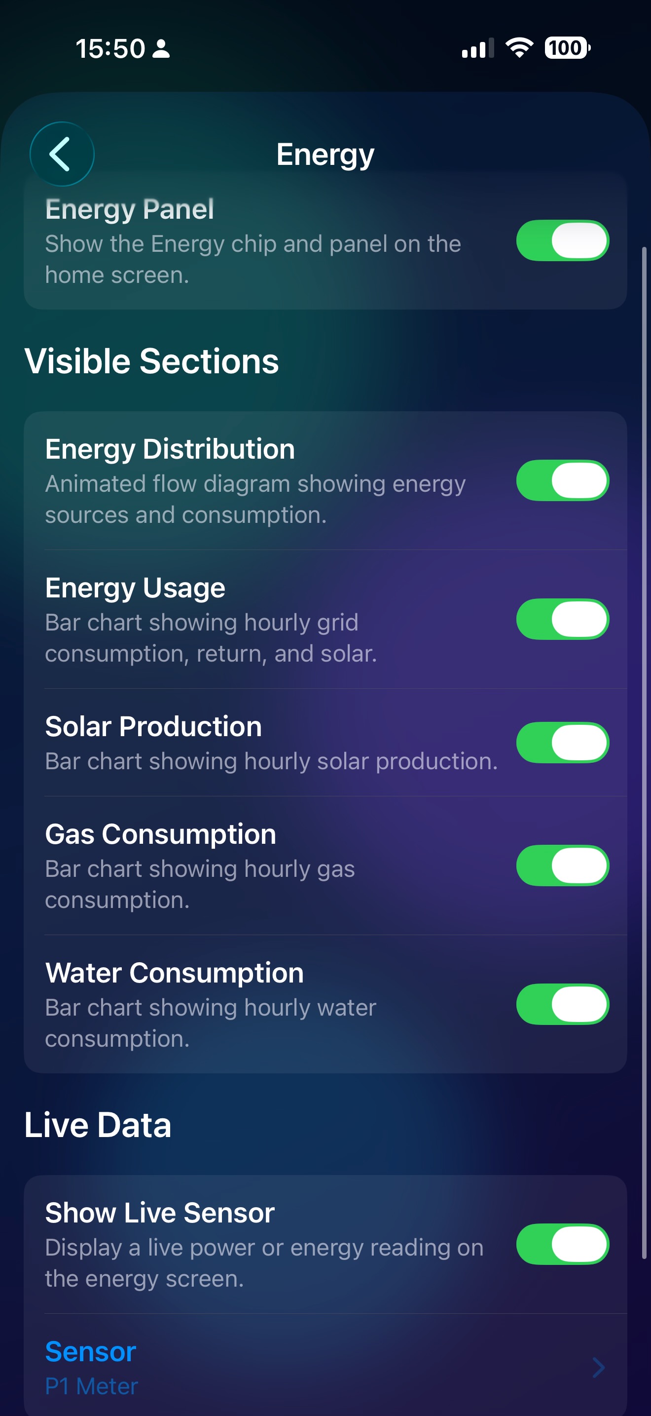 Energy configuration